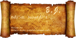 Bódi Jozafát névjegykártya
