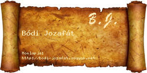 Bódi Jozafát névjegykártya